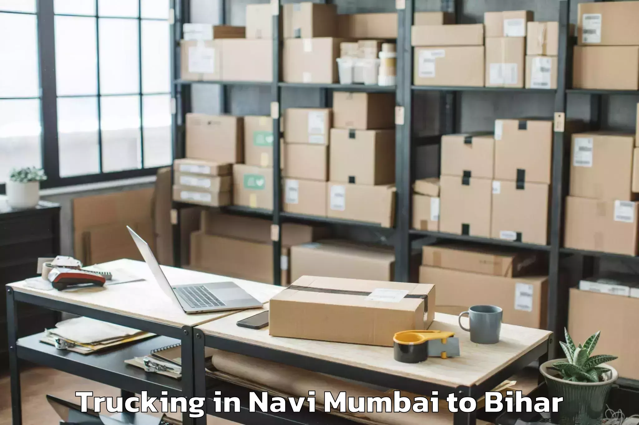 Top Navi Mumbai to Babubarhi Trucking Available